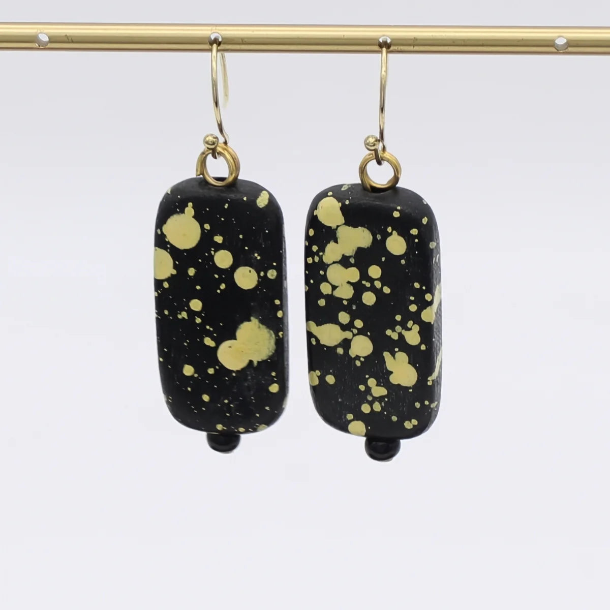 SYLCA Lime and Black Monroe Dangle Earrings