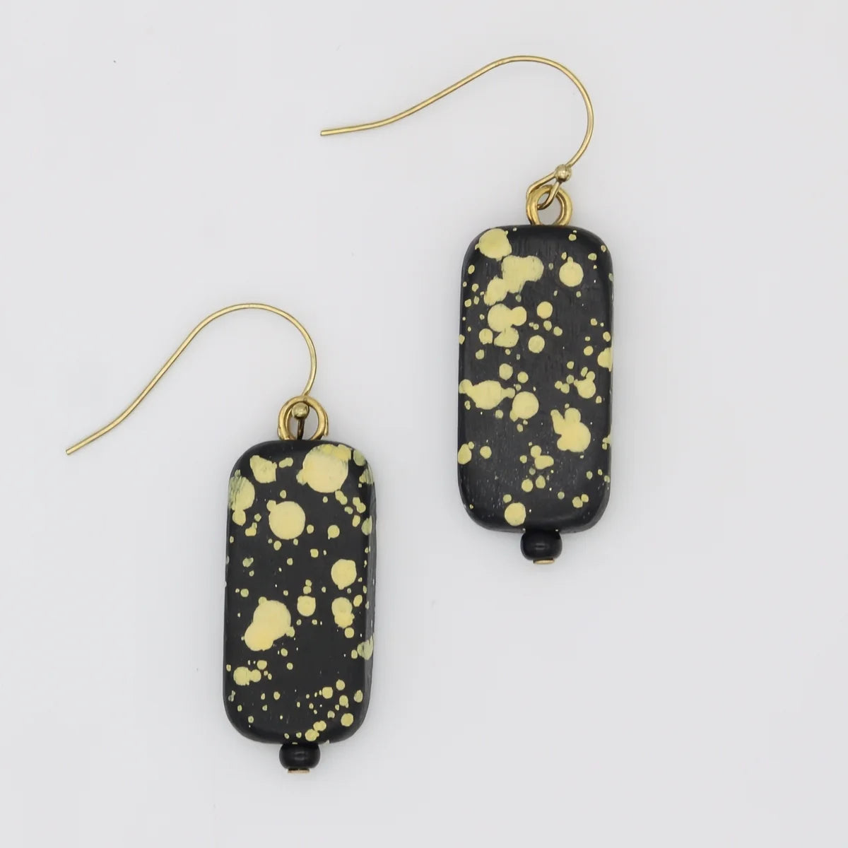 SYLCA Lime and Black Monroe Dangle Earrings