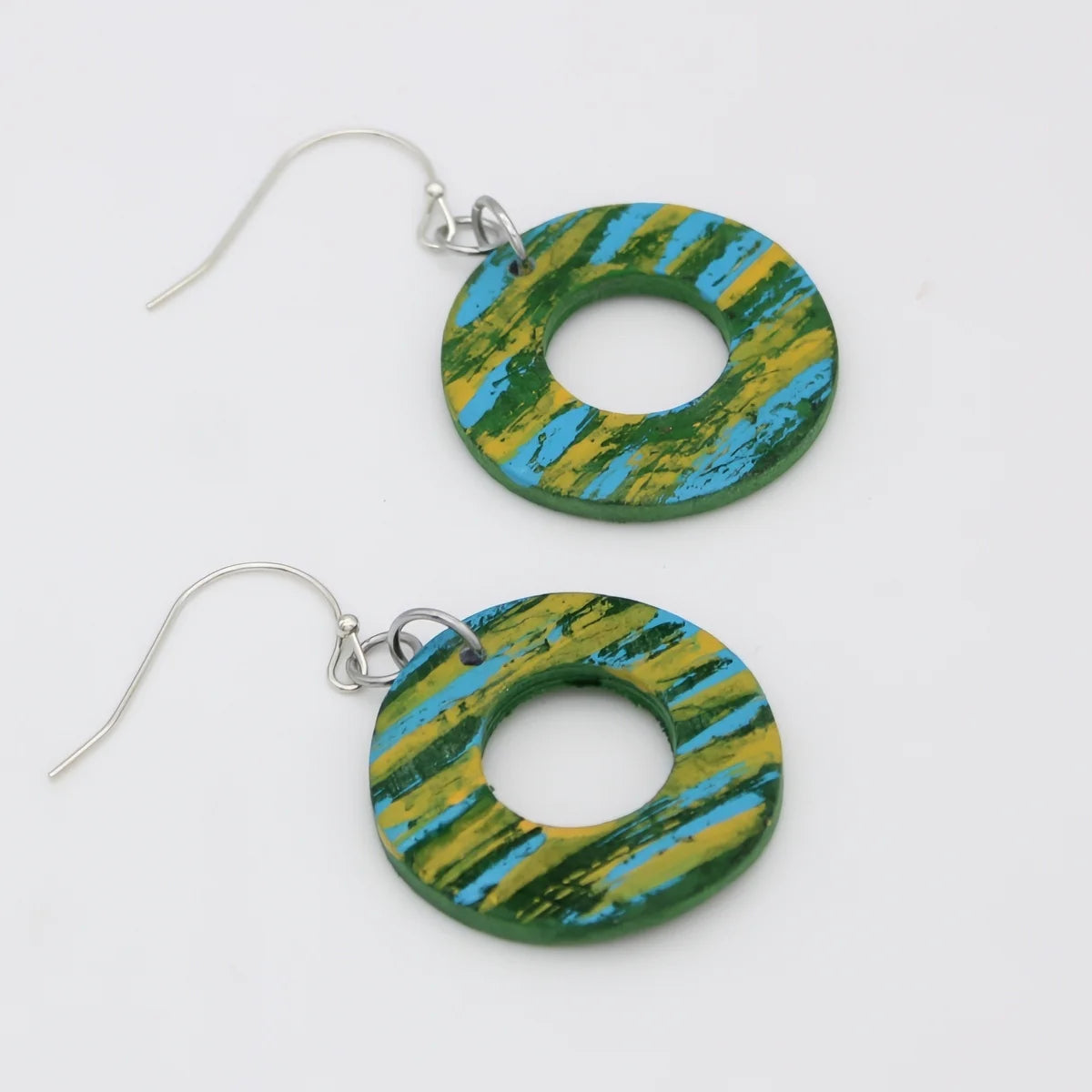SYLCA Green Earthsong Dangle Earrings