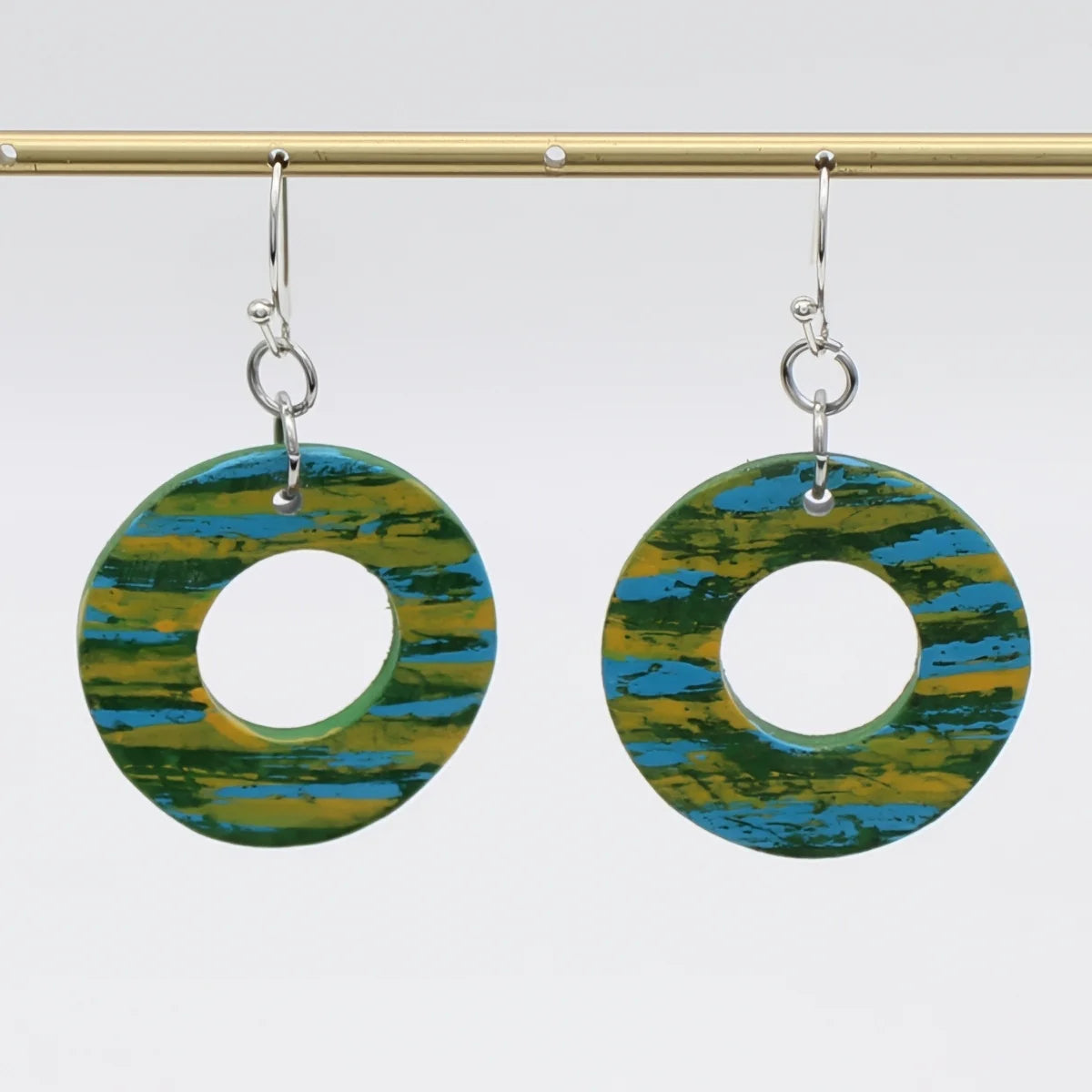 SYLCA Green Earthsong Dangle Earrings