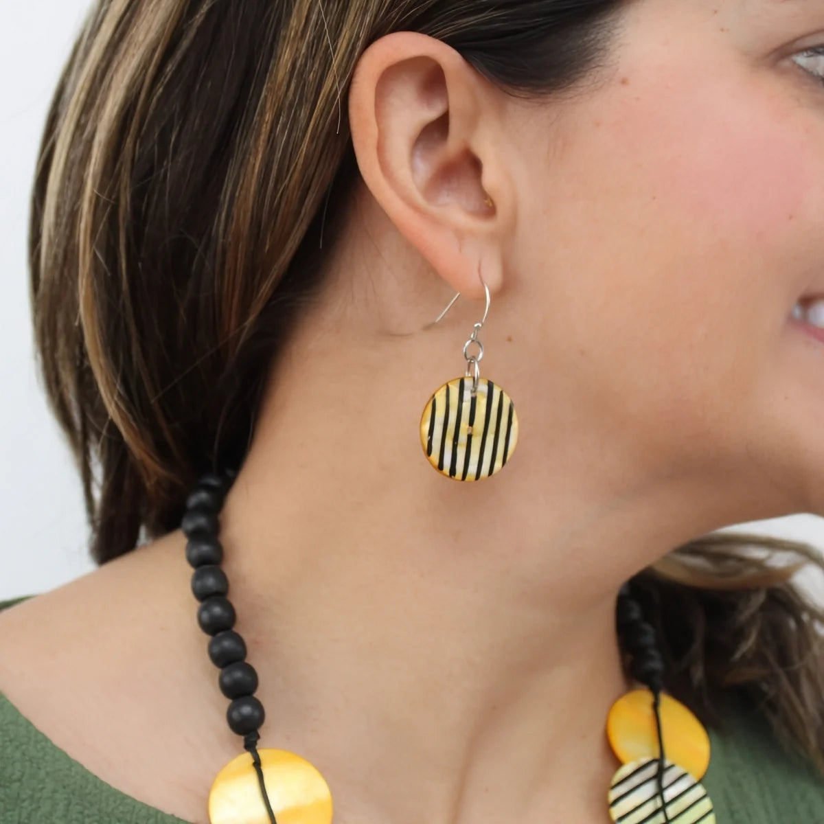SYLCA Yellow Jessa Dangle Earrings