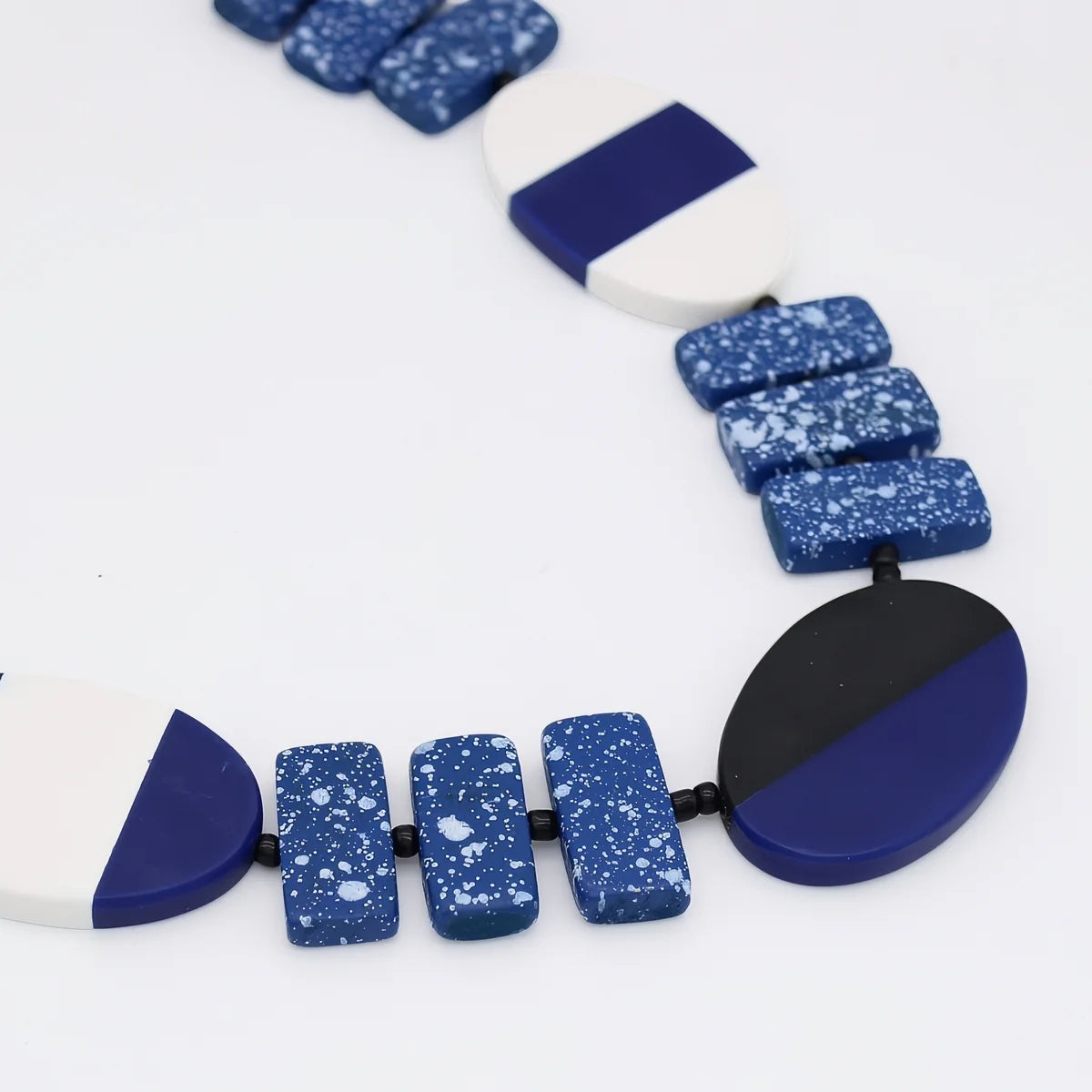 SYLCA Blue Spackled Monroe Statement Necklace