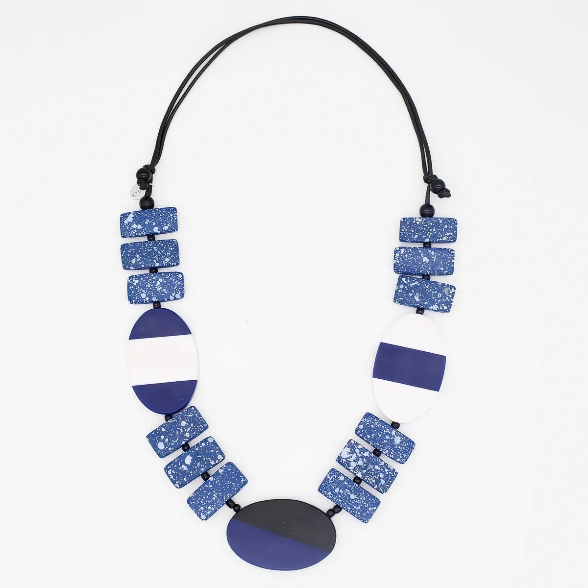 SYLCA Blue Spackled Monroe Statement Necklace