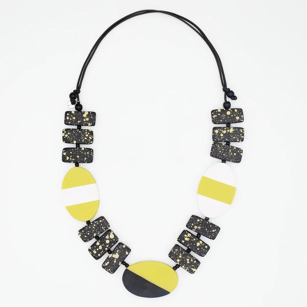 SYLCA Lime and Black Monroe Statement Necklace