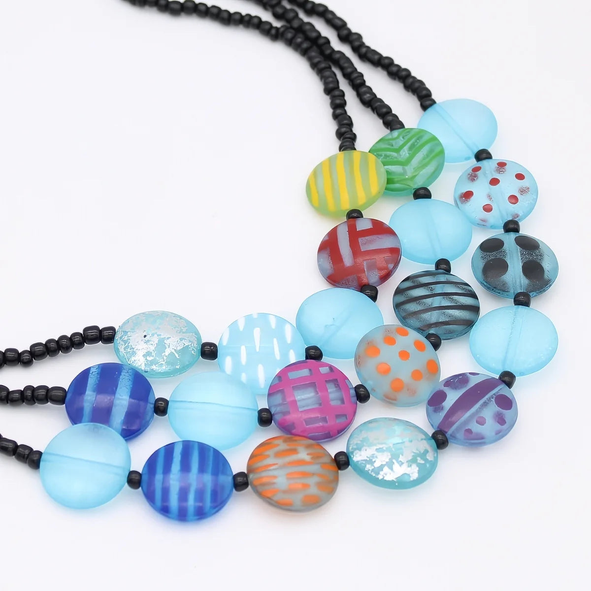 SYLCA Sea Stone Triple Strand Necklace