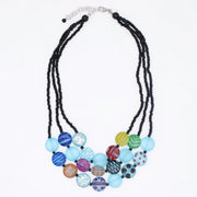 SYLCA Sea Stone Triple Strand Necklace