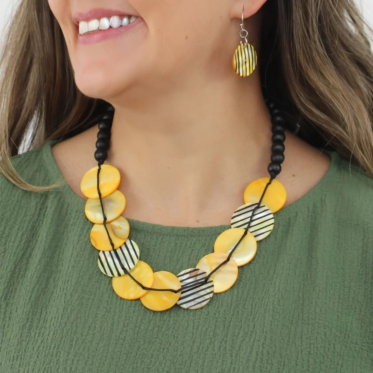 SYLCA Yellow Jessa Collar Necklace