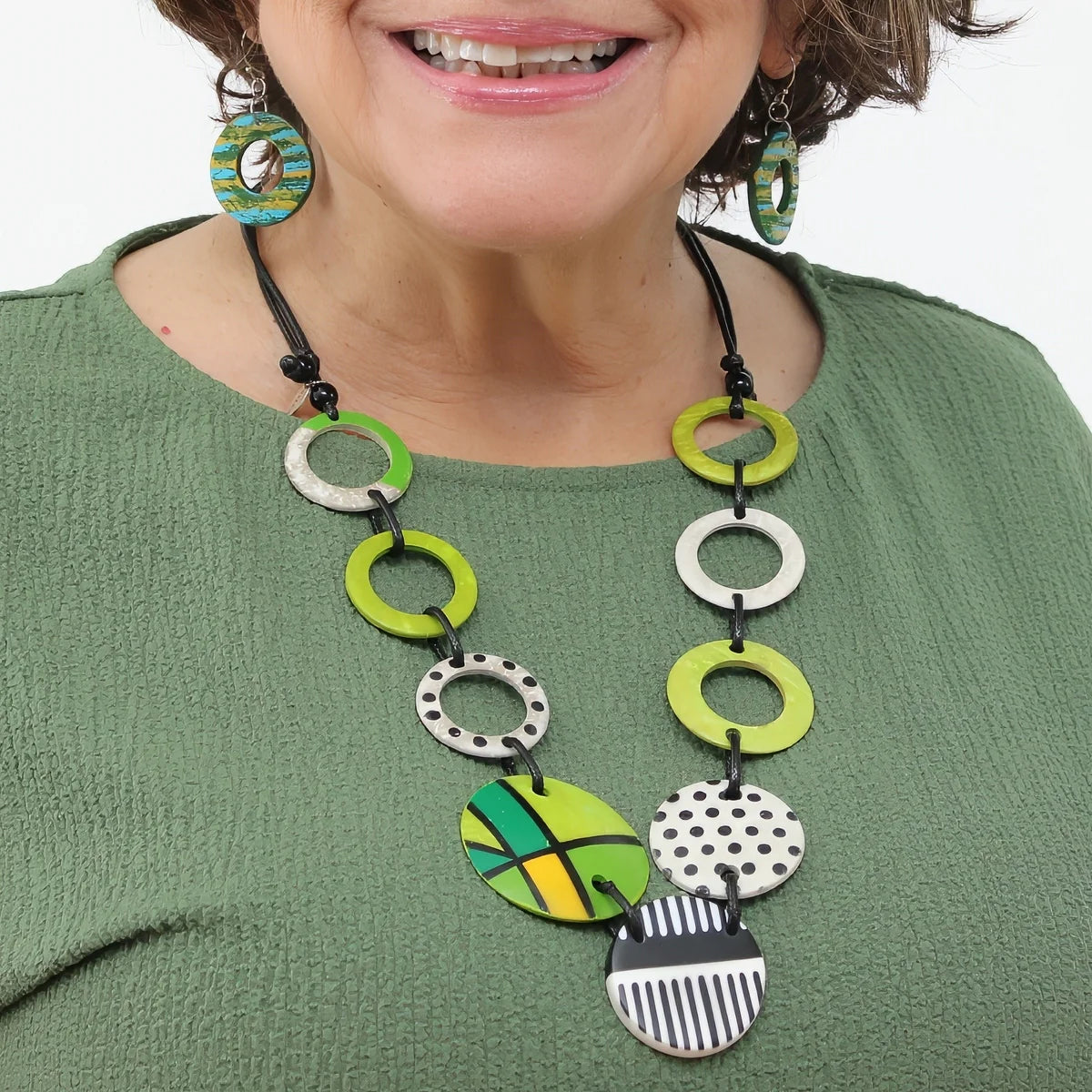 SYLCA Green Bree Link Necklace