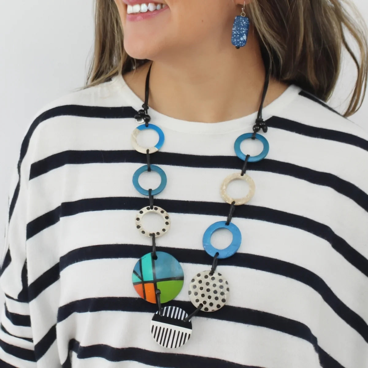 SYLCA Blue Bree Link Necklace