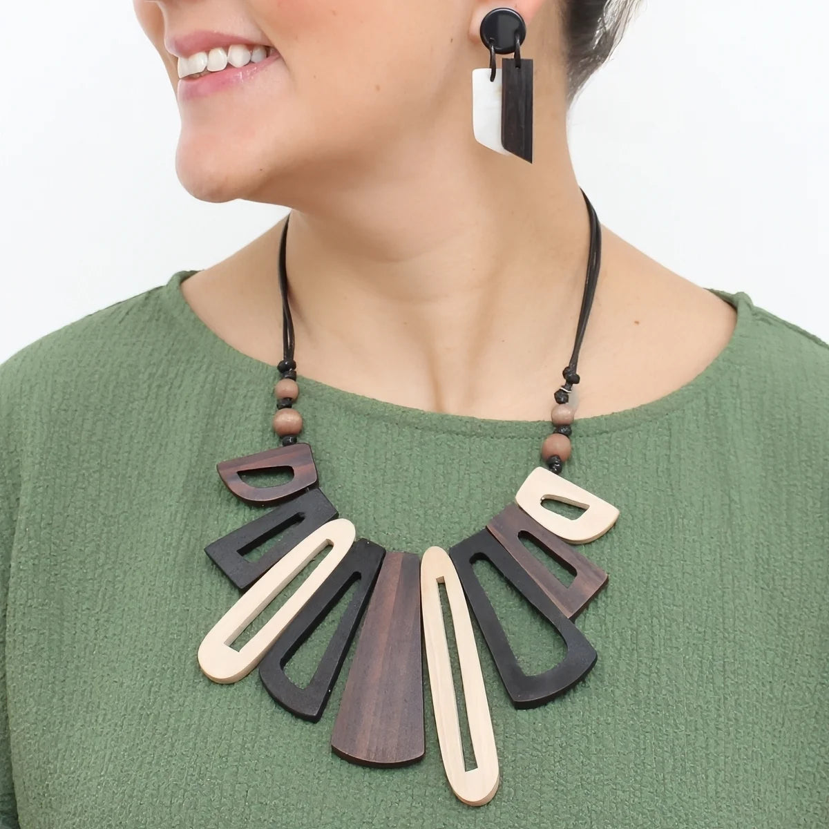 SYLCA Brown Boho Bloom Necklace - LS26N22 - BROWN
