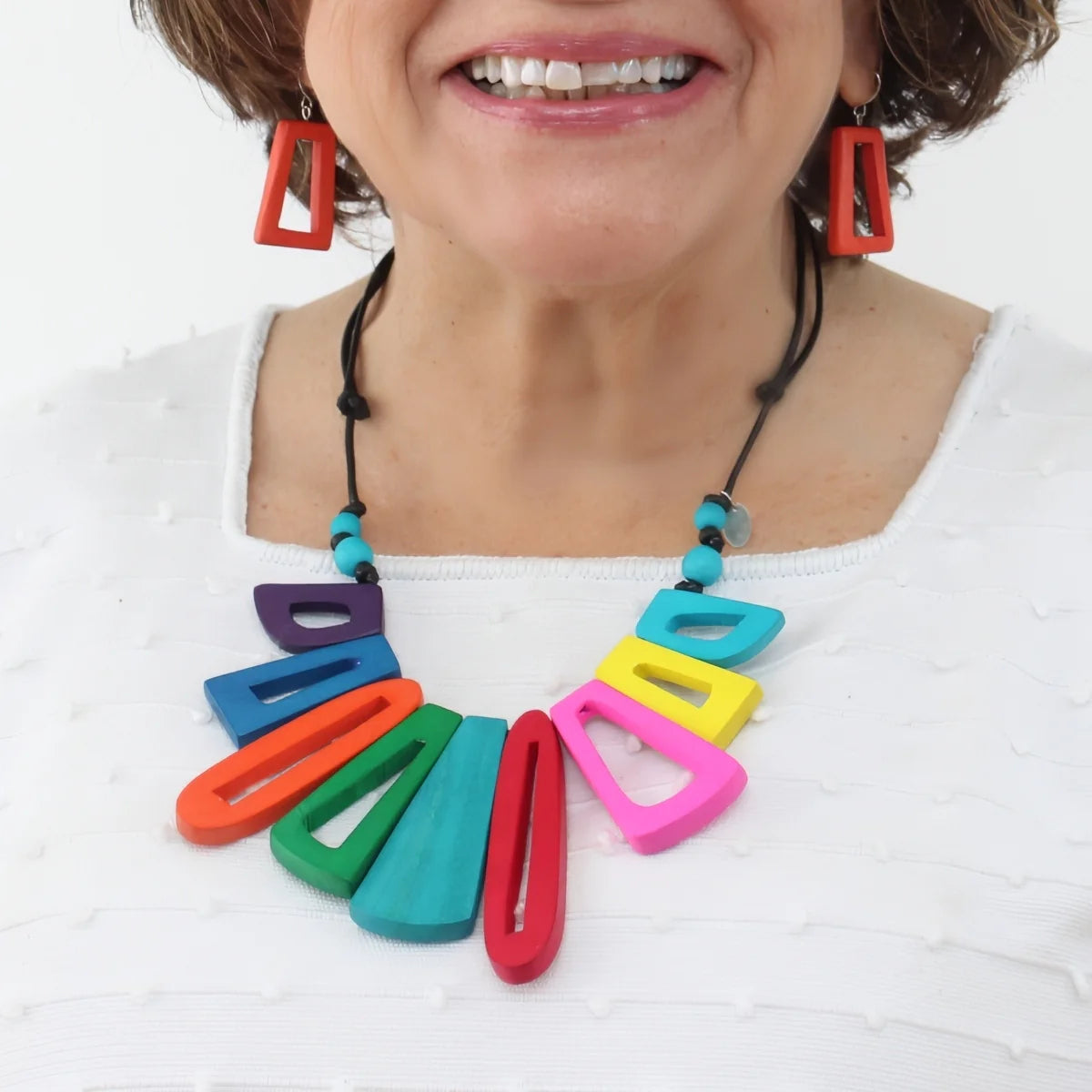 SYLCA Multi Hues Boho Bloom Necklace