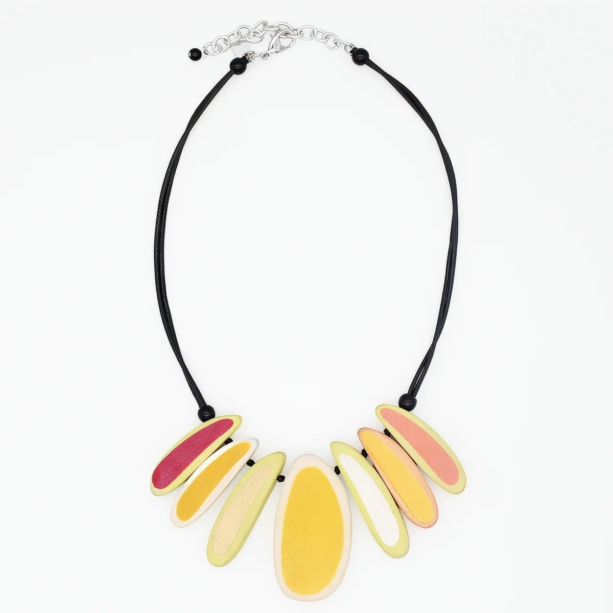 SYLCA Yellow Laurel Statement Bib Necklace