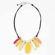 SYLCA Yellow Laurel Statement Bib Necklace