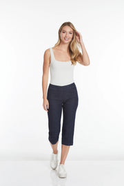 Slimsation DENIM Stretch Capri With Pockets & Tummy Control (M2603)- DENIM