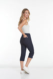 Slimsation Stretch Capri With Pockets & Tummy Control (M2603)- DENIM - Size 8 ONLY