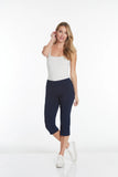 Slimsation Stretch Capri With Pockets & Tummy Control (M2603)- MIDNIGHT