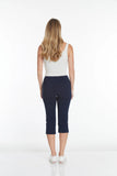 Slimsation Stretch Capri With Pockets & Tummy Control (M2603)- MIDNIGHT