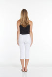 Slimsation Stretch Capri With Pockets & Tummy Control (M2603)- WHITE