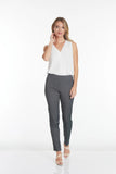 Slimsation LONG/Narrow Women's Wide Band Pull-On Straight Leg Pant With Tummy Control (M2604P)- CHARCOAL