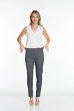 Slimsation LONG/Narrow Women's Wide Band Pull-On Straight Leg Pant With Tummy Control (M2604P)- CHARCOAL