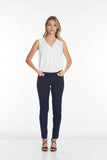 Slimsation LONG/Narrow Women's Wide Band Pull-On Straight Leg Pant With Tummy Control (M2604P)- MIDNIGHT