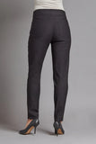 Slimsation ANKLE Women's Pull On Solid Fine Line Twill Pant With Real Pockets (M30719PM)- INTENSE GREY
