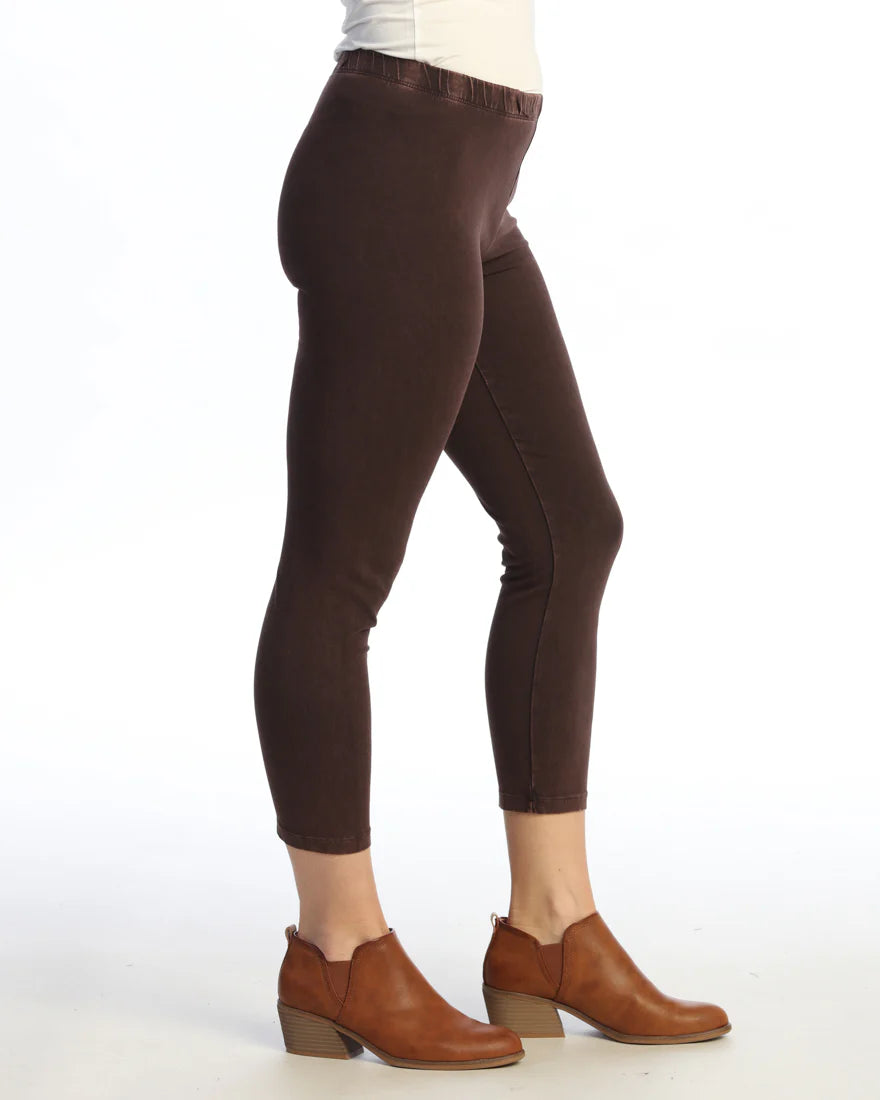 JESS & JANE "CROP LEGGING" - M37 - JET BLACK (NOT ESPRESSO)