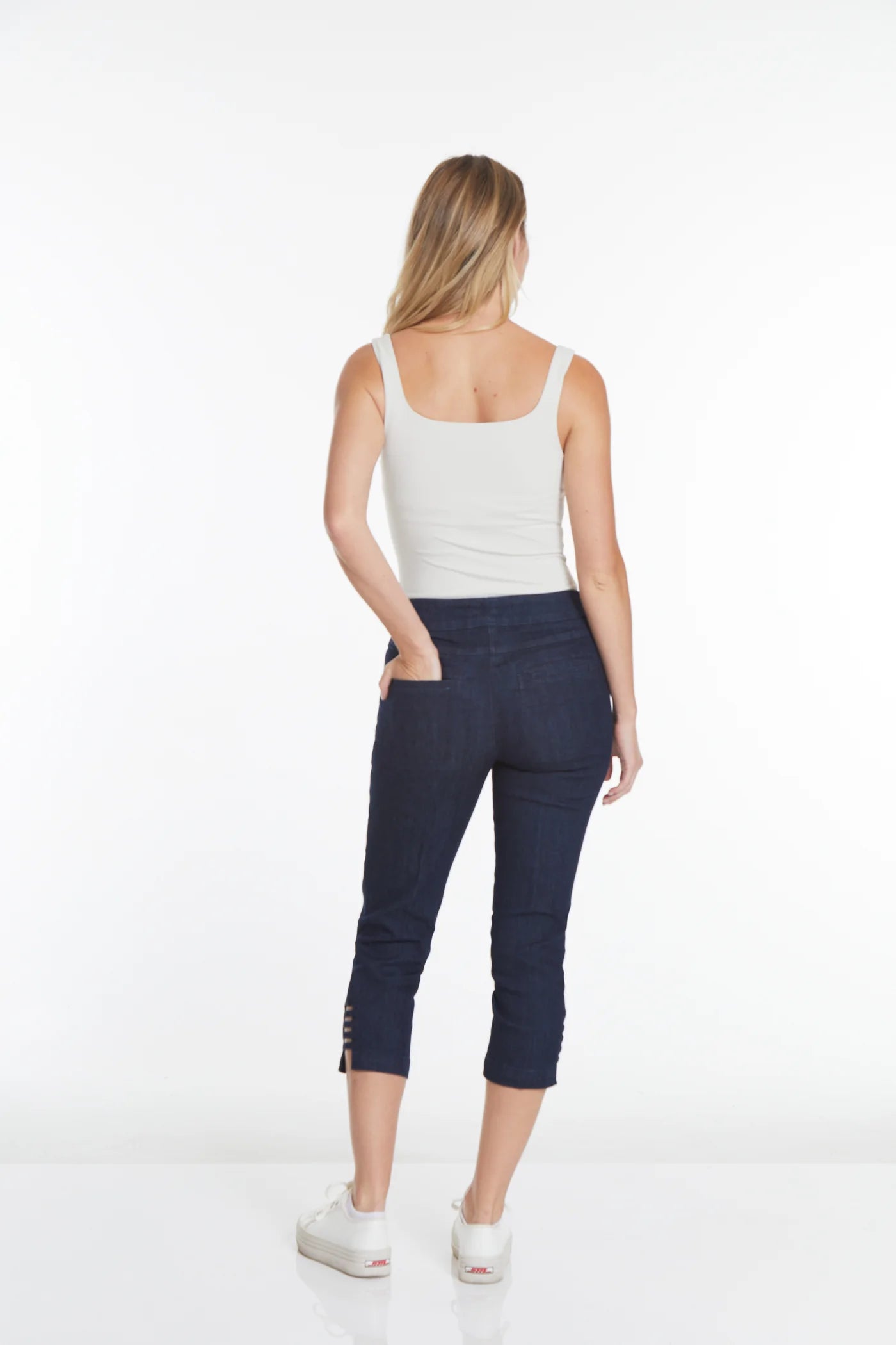 Slimsation DENIM CROP Pants With Pockets (M9038P)- DENIM