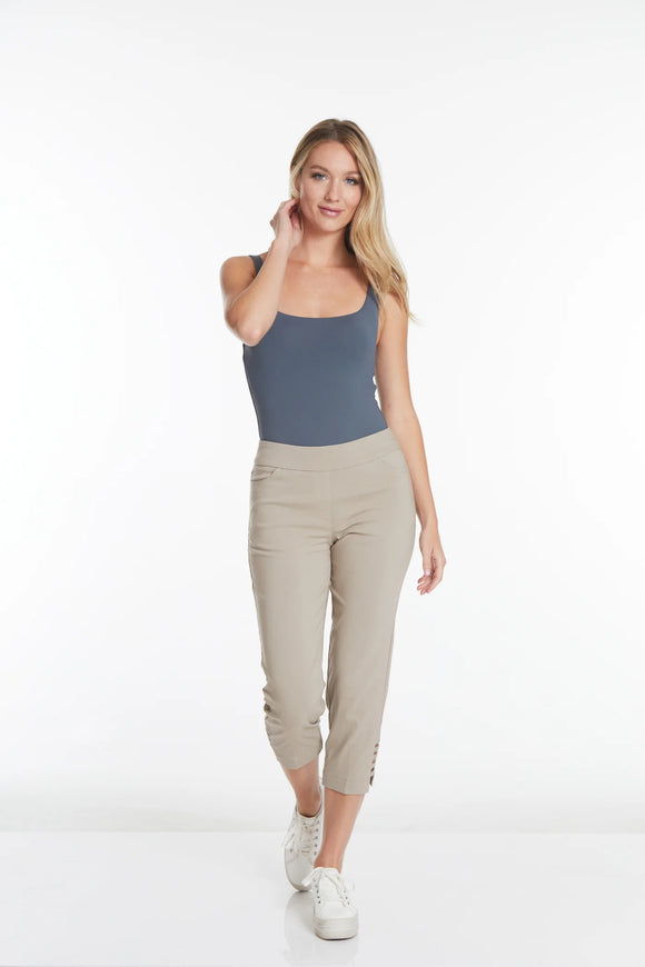 Slimsation CROP Pants With Pockets (M9038P)- STONE