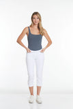 Slimsation CROP Pants With Pockets (M9038P)- WHITE