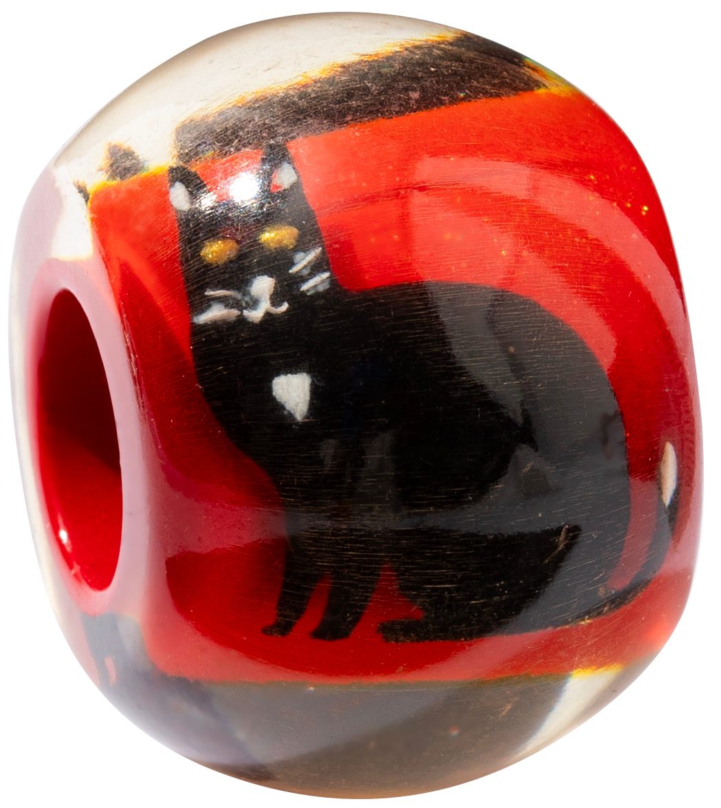 ZSISKA Bliss Glitz Red Cat Bead - MEAWR - RED