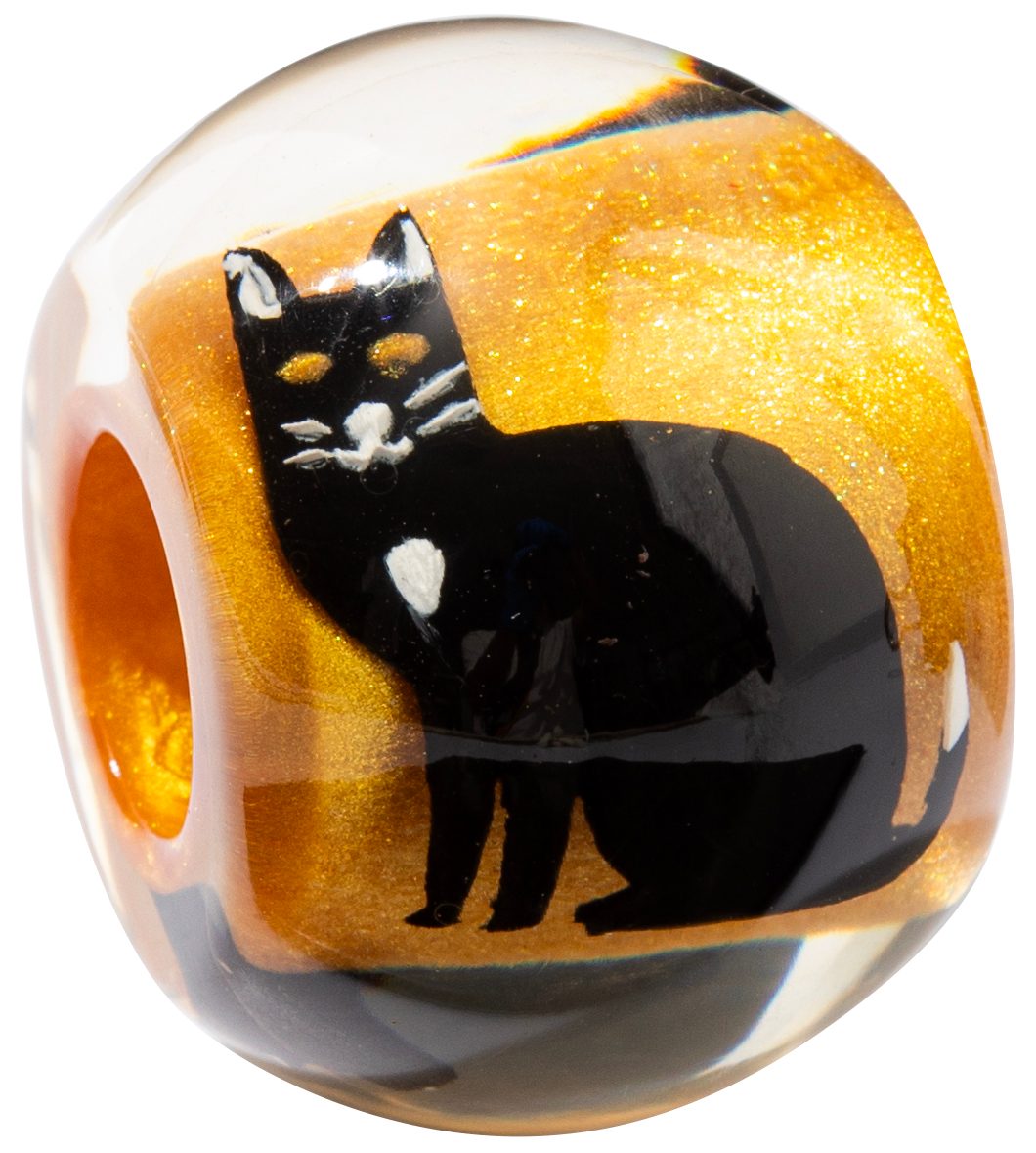 ZSISKA Bliss Glitz Yellow Cat Bead - MEAWY - YELLOW