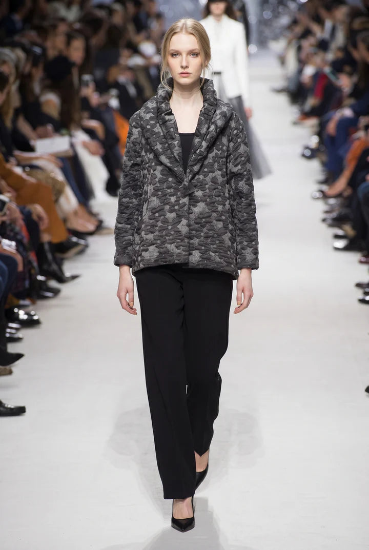 MOONLIGHT Grey Floral One Button Collared Jacket - MJ6005