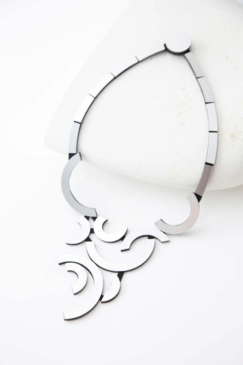 ISKIN SISTERS Mies Orbit Necklace Large - MS45SL-JN - SILVER