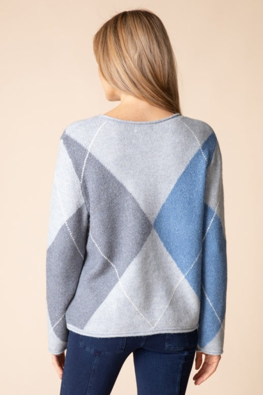 Habitat Alpine Argyle Pullover - 86820 - MIST