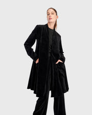 ALEMBIKA Everyday Velvet Cardigan Jacket - AJ941B - BLACK