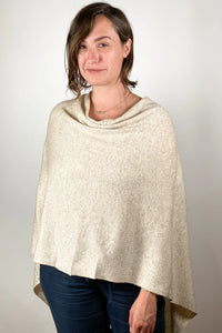 Dolma Cashmere Poncho - OATMEAL