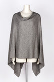 Dolma Cashmere Poncho - GREY