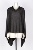 Dolma Cashmere Poncho - CHARCOAL GREY