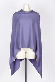 Dolma Cashmere Poncho - PERIWINKLE