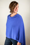 Dolma Cashmere Poncho - COBALT BLUE