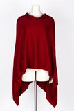 Dolma Cashmere Poncho - BURGUNDY