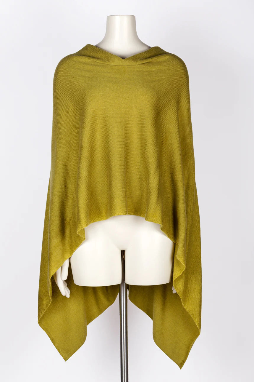 Dolma Cashmere Poncho - PERIDOT