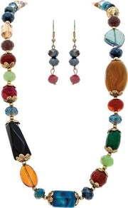 RAIN Gold Multi Mixed Big Bead Earrings - N2927G