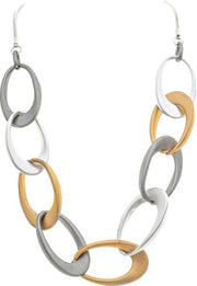 RAIN Two Toned Matte Interlinked Ovals