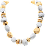 RAIN Two Tone Mixed Baubles Emerald Cut Crystals Necklace