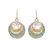 RAIN Gold Layered Soft Multicolor Color wash Circles Statement Earring - N3415G