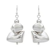 RAIN  Silver Shiny Silver Chunky Nuggets Earrings - N3486S
