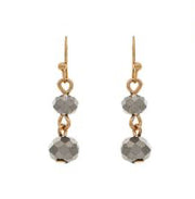 RAIN Gold Grey Faux Pearl Metal Earrings - N3503GY