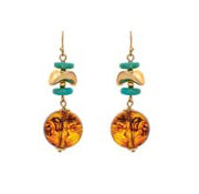 RAIN Gold Brown Chunky Bead Earring - N3538G